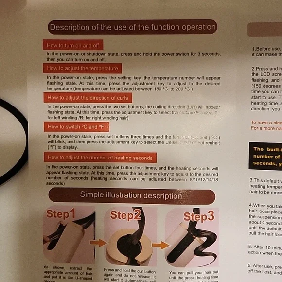 Wireless USB Auto Hair Curler Travel Small Compact Chargeable - Picture 5 of 6